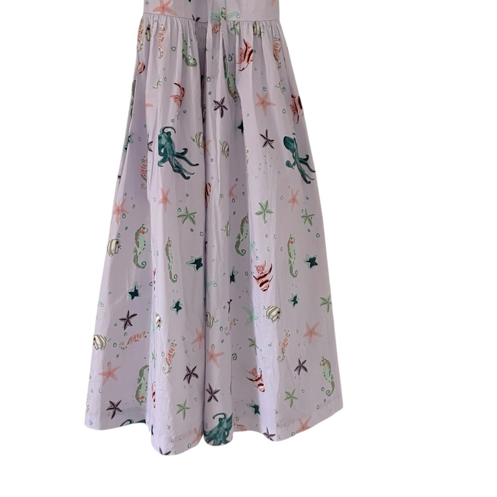 Hill House Ophelia Dress in Sea Creatures Puff Sleeves Babydoll Pockets NWT - Picture 4 of 14